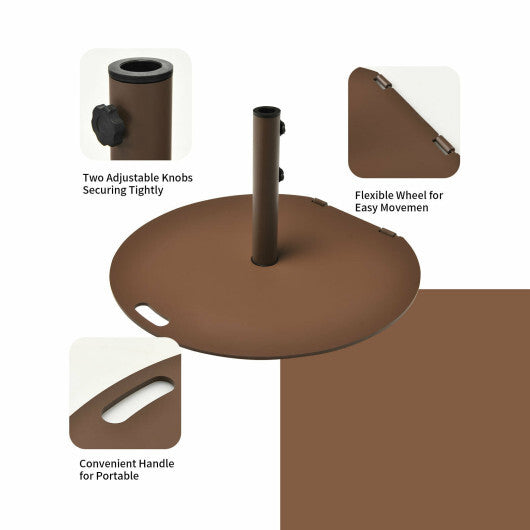 50 lbs Umbrella Base Stand with Wheels for Patio W2B
