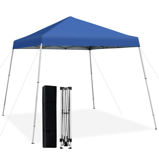 10 x 10 Feet Outdoor Instant Pop-up Canopy with Carrying Bag-Pink W2B