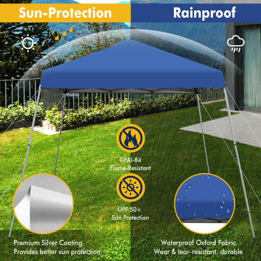 10 x 10 Feet Outdoor Instant Pop-up Canopy with Carrying Bag-Pink W2B
