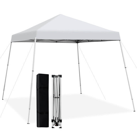 10 x 10 Feet Outdoor Instant Pop-up Canopy with Carrying Bag-Pink W2B