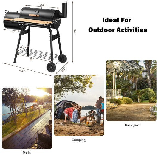 Outdoor BBQ Grill Barbecue Pit Patio Cooker W2B