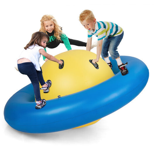 7.5 Foot Giant Inflatable Dome Rocker Bouncer with 6 Built-in Handles for Kids-Blue W2B