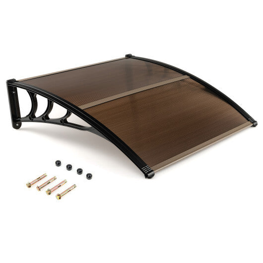 Outdoor Front Door Patio Overhang Awning for Sunlight Rain Snow Wind Protection-40 x 40 Inch W2B