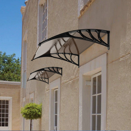 Outdoor Front Door Patio Overhang Awning for Sunlight Rain Snow Wind Protection-40 x 40 Inch W2B