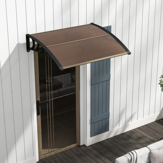 Outdoor Front Door Patio Overhang Awning for Sunlight Rain Snow Wind Protection-40 x 40 Inch W2B