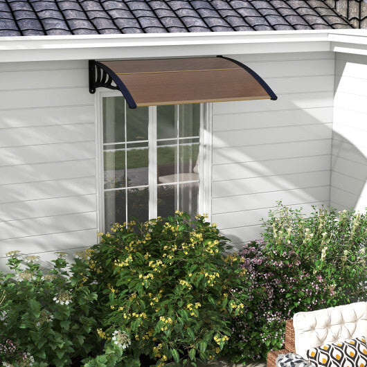 Outdoor Front Door Patio Overhang Awning for Sunlight Rain Snow Wind Protection-40 x 40 Inch W2B