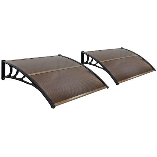 Outdoor Front Door Patio Overhang Awning for Sunlight Rain Snow Wind Protection-40 x 40 Inch W2B