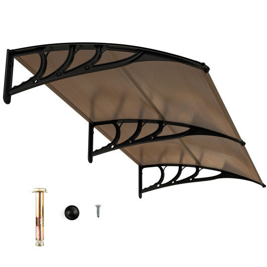 Outdoor Front Door Patio Overhang Awning for Sunlight Rain Snow Wind Protection-40 x 40 Inch W2B