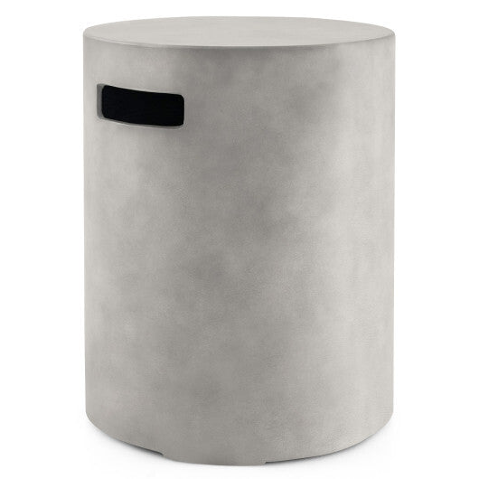 Outdoor Weather Resistant Tank Hideaway Table Fits Standard 20 LBS Propane Gas Tank for Fire Pits W2B