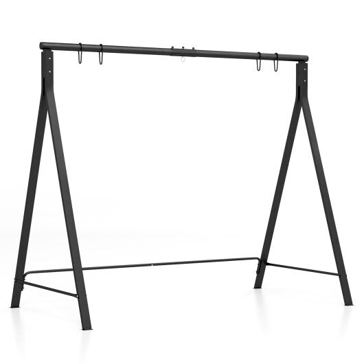 Patio Metal Swing Stand with A-Shaped Structure-Black W2B