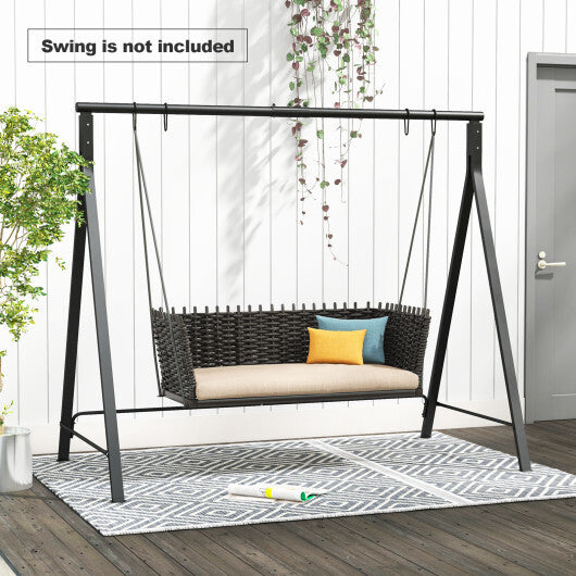 Patio Metal Swing Stand with A-Shaped Structure-Black W2B