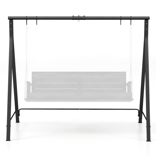 Patio Metal Swing Stand with A-Shaped Structure-Black W2B