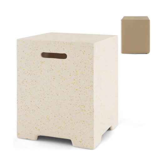 2-in-1 Gas Tank Holder Side Table with Protective Cover W2B