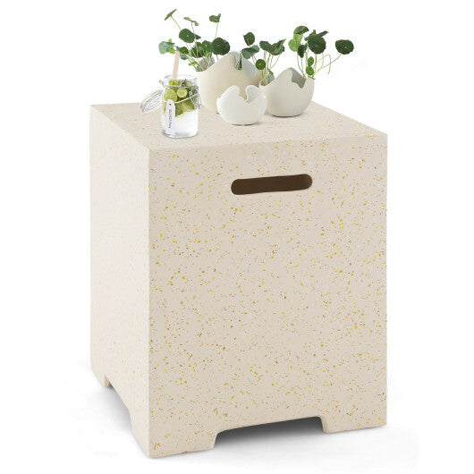 2-in-1 Gas Tank Holder Side Table with Protective Cover W2B