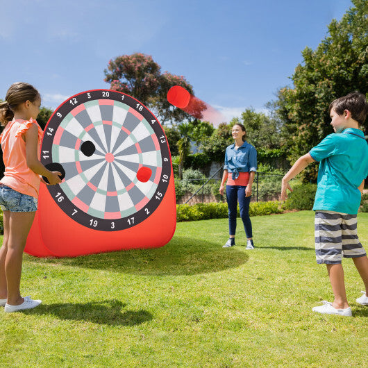 Large Dart Board for Kids with 4 Kick Balls-Red W2B
