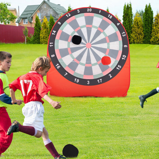 Large Dart Board for Kids with 4 Kick Balls-Red W2B