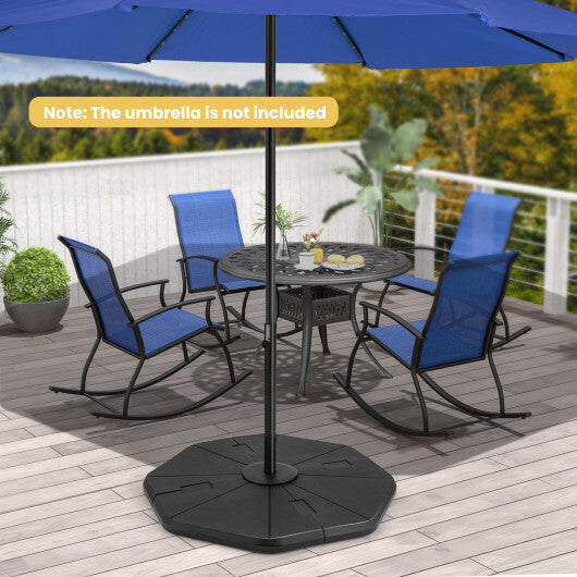 4-Piece Fillable Umbrella Base Stand for Garden Yard Poolside W2B