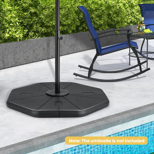 4-Piece Fillable Umbrella Base Stand for Garden Yard Poolside W2B