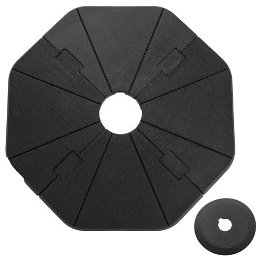 4-Piece Fillable Umbrella Base Stand for Garden Yard Poolside W2B