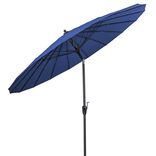 9 Feet Round Patio Umbrella with 18 Fiberglass Ribs-Wine W2B
