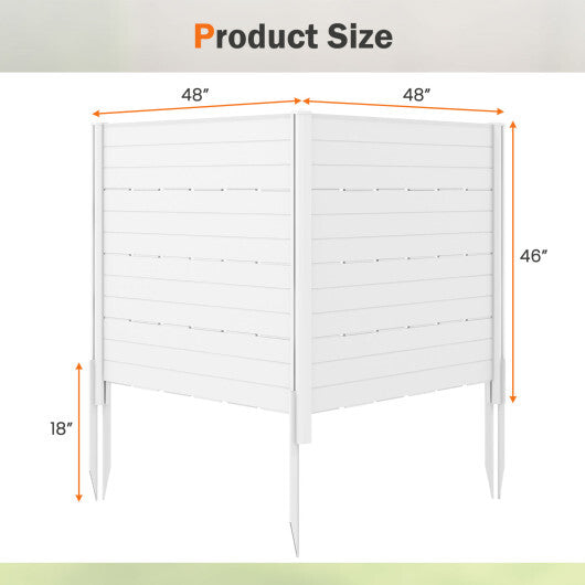 Outdoor Privacy Fence Screen with 5 Ground Stakes for Garden Yard Patio-Brown W2B