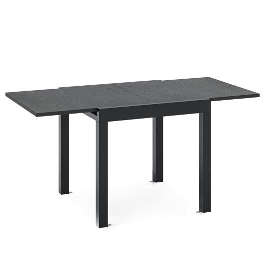 31.5 inches-63 inches Adjustable Patio Expandable Dining Table for 4-6 Person-Gray W2B