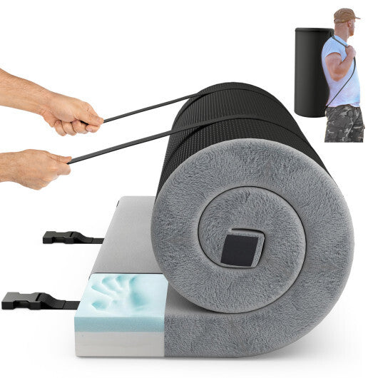 Foldable Camping Mattress with High density foam Cushion and Anti-slip Bottom-Navy