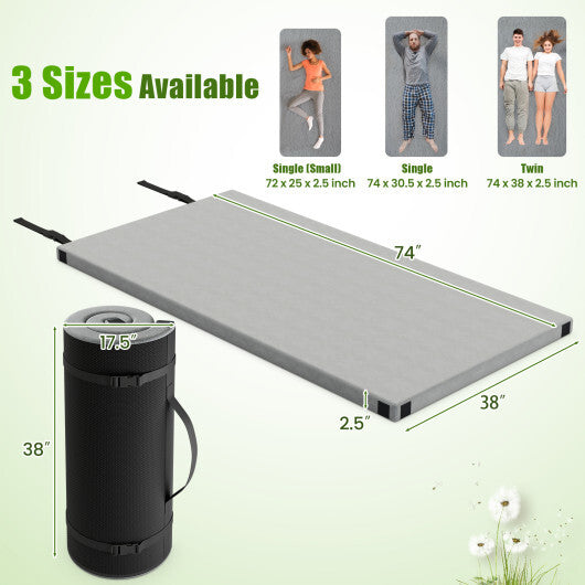 Indoor outdoor Sleeping mat with High density foam Cushion and Carrying Bag-Gary