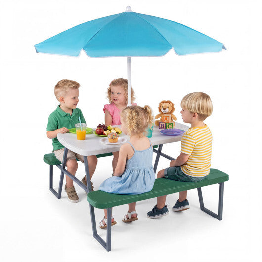 Kids Picnic Table with Benches Seats up to 4-Brown W2B