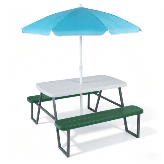 Kids Picnic Table with Benches Seats up to 4-Brown W2B