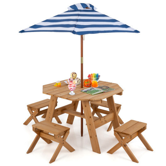 Kids Wooden Table Set for Children Aged 3+ Years-Gray