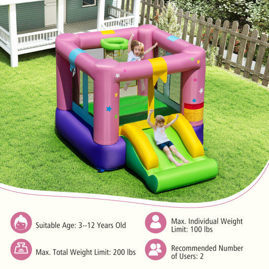 Inflatable Bounce House with 480W Blower and Carrying Bag for Party