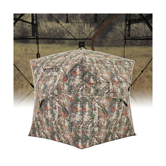 360? One Way See Through Hunting Blind Ground Blind with Portable Carrying Bag