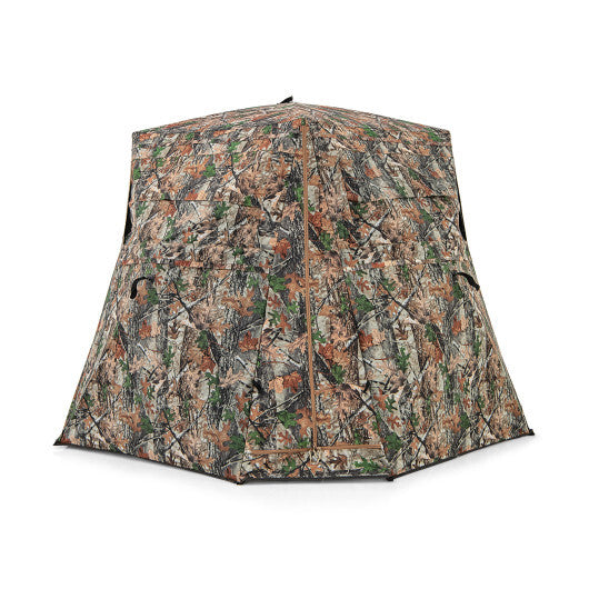 360? One Way See Through Ground Hunting Blind for Deer and Turkey Hunting