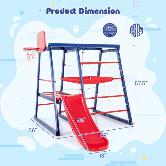 7-In-1 Metal Toddler Climbing Toys for 3-7 Years Old