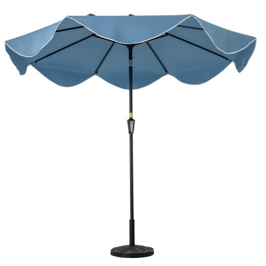 9 FT Patio Umbrella with Crank Handle and Push Button Tilt-Beige
