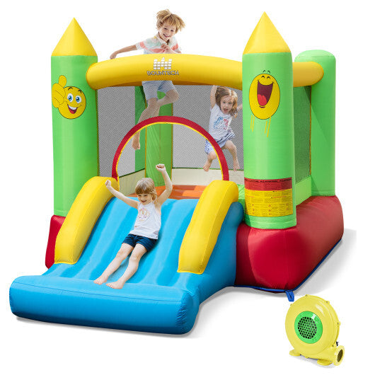 Inflatable Bounce House Kids Blow-up Bouncer with Slide with 480W Blower