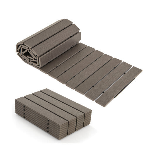 8 Ft Outdoor Garden Pathway Patio Roll Out Straight Walkways with Metal Wire Connection-M