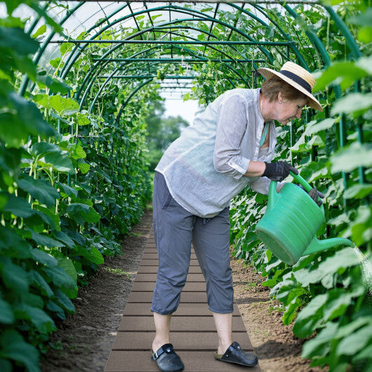 8 Ft Outdoor Garden Pathway Patio Roll Out Straight Walkways with Metal Wire Connection-M