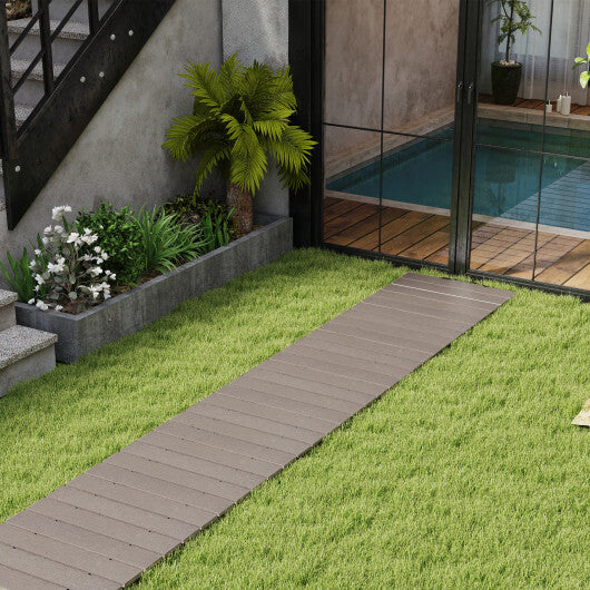 8 Ft Outdoor Garden Pathway Patio Roll Out Straight Walkways with Metal Wire Connection-M