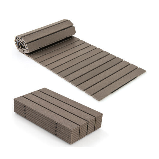 8 Ft Outdoor Garden Pathway Patio Roll Out Straight Walkways with Metal Wire Connection-M