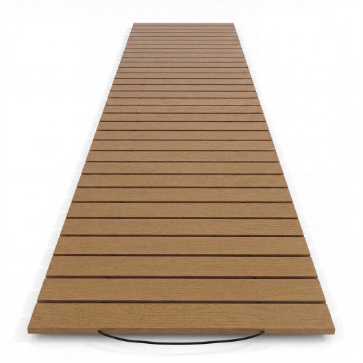 8 Feet Outdoor Pathway Straight Roll-Out Patio Boardwalk-Brown W2B