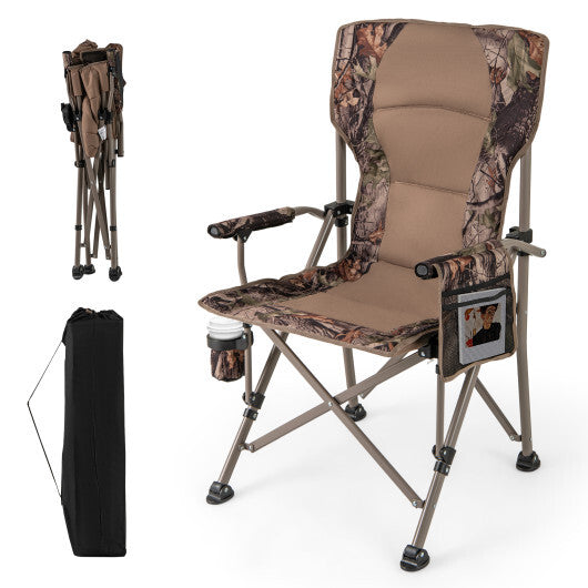 Portable Camping Chair with 400 LBS Metal Frame and Anti-Slip Feet W2B