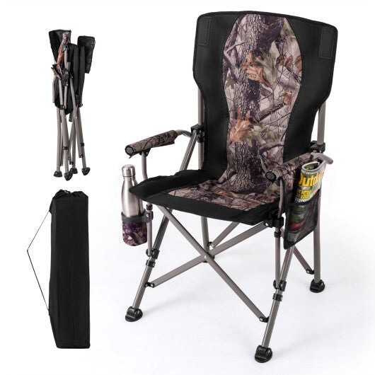 Portable Camping Chair with 400 LBS Metal Frame and Anti-Slip Feet W2B