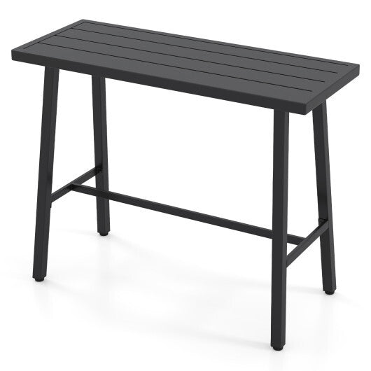 36 Inches Patio Counter Height Bar Table with Adjustable Foot Pads W2B