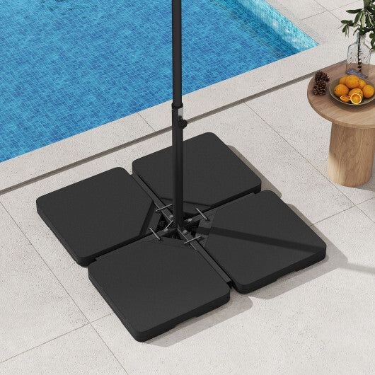 Patio Offset Umbrella Base with Easy-Fill Spouts W2B