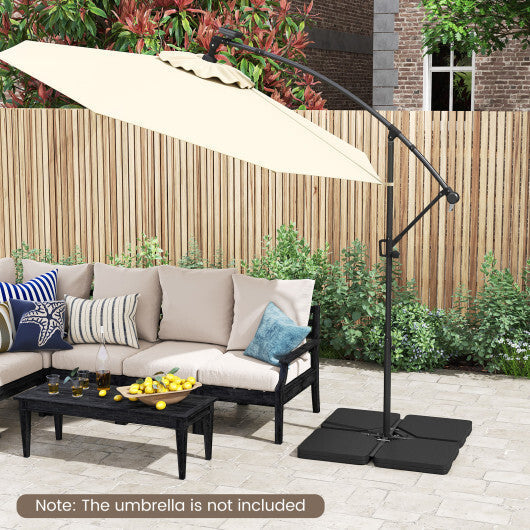 Patio Offset Umbrella Base with Easy-Fill Spouts W2B