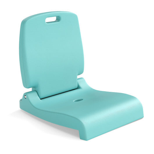 Foldable Outdoor Pool Chair with Handle and Back Support-Blue