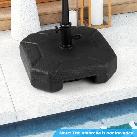 17 Inch 88 LBS Heavy-Duty Fillable Umbrella Base with Handle W2B
