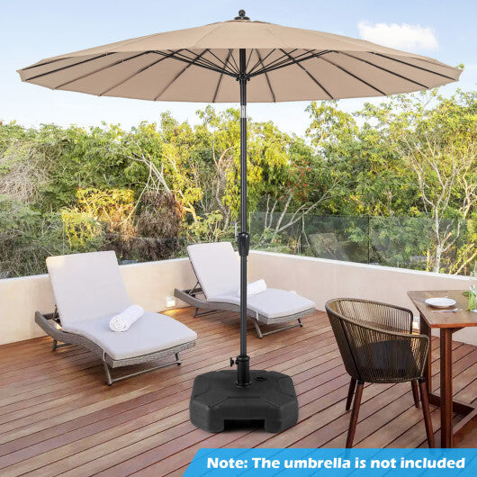 17 Inch 88 LBS Heavy-Duty Fillable Umbrella Base with Handle W2B